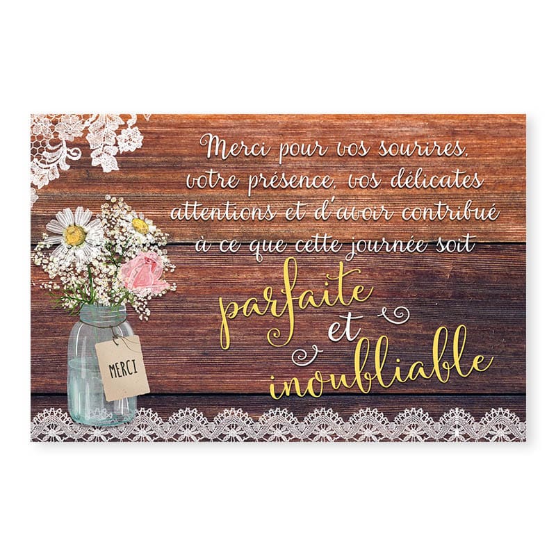 remerciement mariage