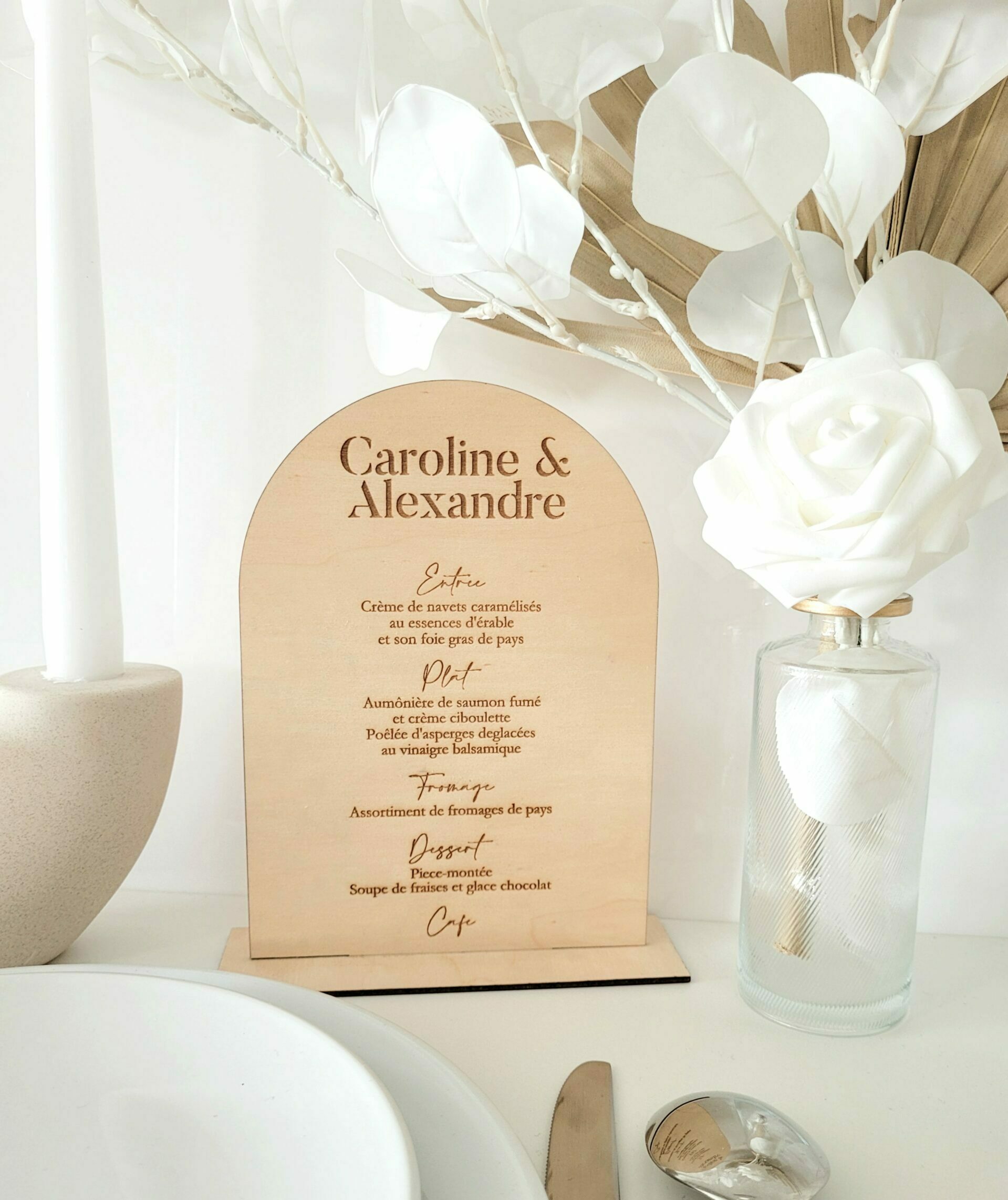 menu de mariage
